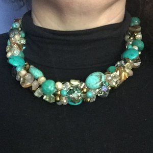 Thick turquoise necklace